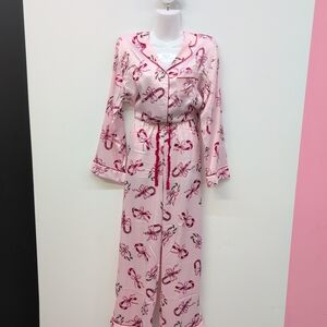 Victoria Secret Pink Bow Print Pajama Set Small